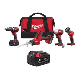 M18 Cordless 4-Tool Combo Kit Plus Extra Battery Product Image
