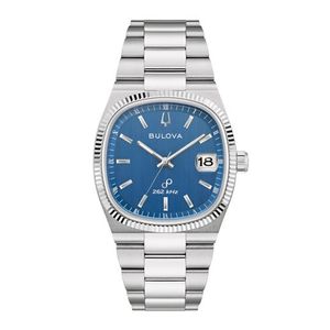 Mens Super Seville HPQ Precisionist Silver-Tone Stainless Steel Watch Blue Dial Product Image