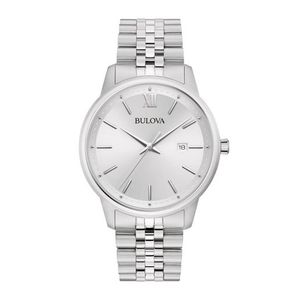 Mens Corporate Exclusive Silver-Tone Stainless Steel Watch Silver Dial Product Image