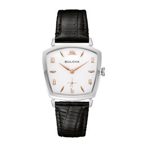 Mens Ive Got You Under My Skin Silver & Black Leather Strap Watch White Dial Product Image