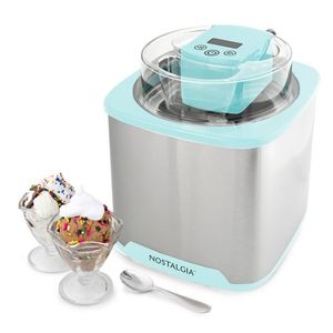 2qt Digital Ice Cream Maker Stainless/Aqua Product Image