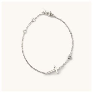 Martha Silver Cross Bracelet Product Image
