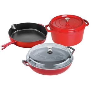 5pc Cast Iron Cookware Set Cherry Product Image