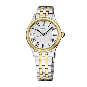 Ladies Essentials Two-Tone Stainless Steel Watch, Silver Dial Product Image