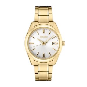 Mens Essentials Gold-Tone Stainless Steel Watch, White Dial Product Image