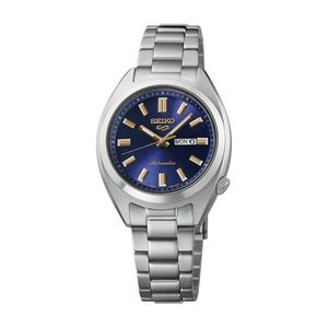 Unisex Seiko 5 Sports Automatic Silver-Tone Stainless Steel Watch, Blue Dial Product Image