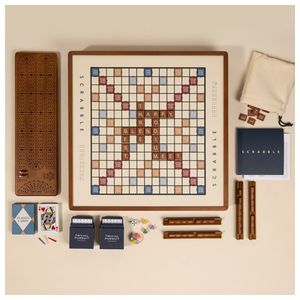 3-in-1 Premium Game Collection: Scrabble Trivial Pursuit Cribbage Product Image