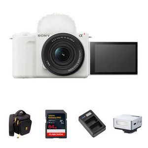 Sony ZV-E10 II CAM/16-50mm LNS WT/MINI FLSH Product Image