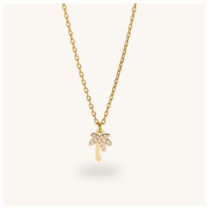 Golden Palm Tree Necklace Product Image