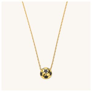 Gold Soccer Ball Necklace Product Image