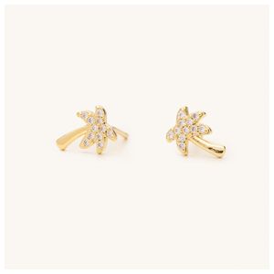 Golden Palm Tree Studs Product Image