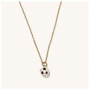 White Soccer Ball Necklace Product Image