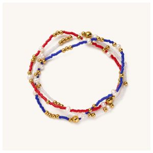 Red White and Blue Bracelet Set Product Image