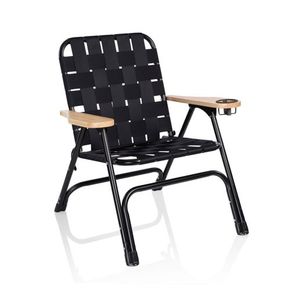 Lux Woven Camp Chair Black Product Image