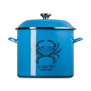 16qt Enamel on Steel Blue Crab Stockpot Light Marseille Product Image