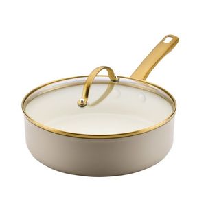 3qt Forged Induction Ceramic Saute Pan w/ Lid, Taupe Product Image
