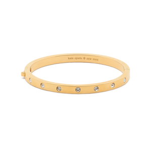 kate spade Set In Stone Hinged Gold Bangle Clear/Gold Product Image