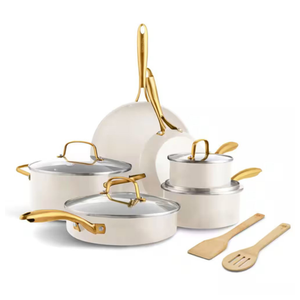 GreenPan Studio 12-Piece Ceramic Nonstick Cookware Set Linen Product Image