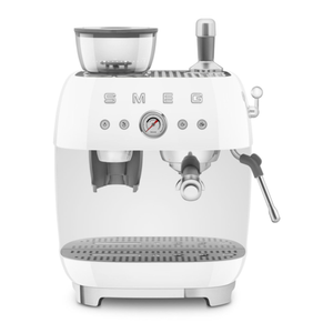 SMEG Manual Espresso Coffee Machine with Grinder White Product Image