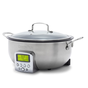 GreenPan Multifunction Deep Electric Skillet Stainless Steel Product Image