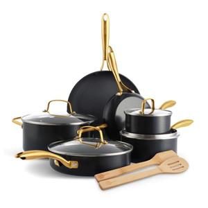 GreenPan Studio 12-Piece Ceramic Nonstick Cookware Set Black Product Image