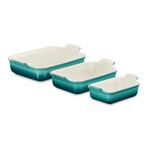 3pc Heritage Stoneware Rectangular Baking Dish Set, Riviera Product Image