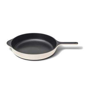 12" Enameled Cast Iron Large Skillet Cream Product Image