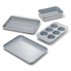 Mini Bakeware Set w/ Storage Organizer Gray Product Image