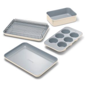 Mini Bakeware Set w/ Storage Organizer Cream Product Image
