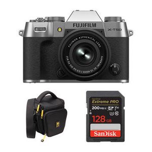 FUJIFILM X-T50 Mirrorless Camera with 15-45mm f/35 Product Image