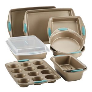 Cucina 10pc Nonstick Bakeware Set w/ Grips Agave Blue Product Image