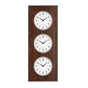 Reception 3 Dial Wood Wall Clock Product Image