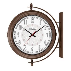 The Town Crier Thermometer Wood Wall Clock Product Image