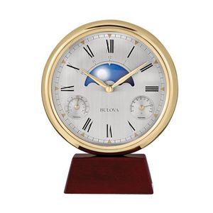 The Pinnacle Oak Gold Table Clock Product Image