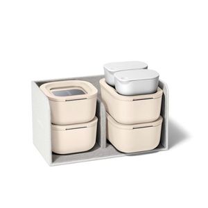Mini Food Storage Set w/ Storage Organizer Cream Product Image