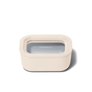 Mini Rectangle Container w/ Lid Cream Product Image