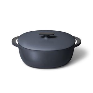 8.5qt Enameled Cast Iron Oval Dutch w/ Lid Midnight Blue Product Image