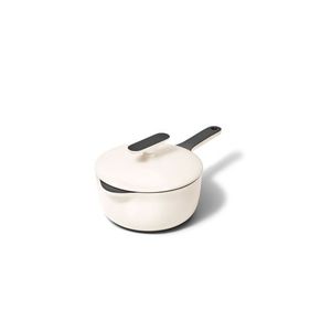 1.8qt Enameled Cast Iron Mini Sauce Pan w/ Lid Cream Product Image