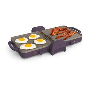 Fold-n-Store Dual Temp Ceramic Griddle Plum Product Image