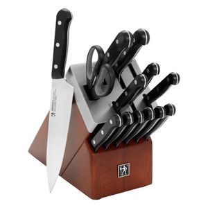 Solution 14pc Self-Sharpening Knife Block Set Brown Product Image