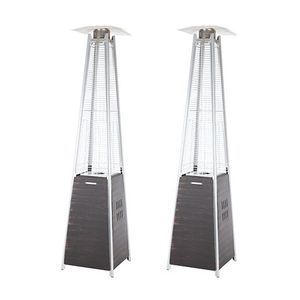 2 Coronado Brushed Bronze Pyramid Flame Patio Heaters Product Image