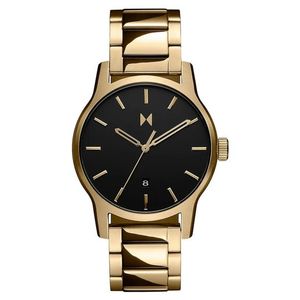 Mens Classic II Lion Gold-Tone Stainless Steel Watch Black Dial Product Image