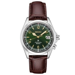Mens Prospex Automatic Brown Leather Strap Watch Green Dial Product Image