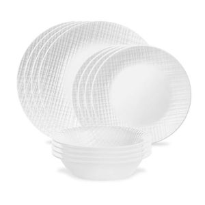 Linen Weave 12pc Dinnerware Set Product Image