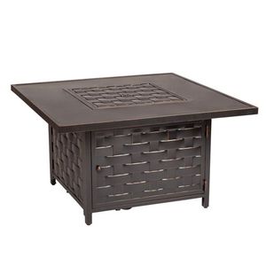 Armstrong 42" Square Basketweave Convertible Gas Fire Pit Table Product Image