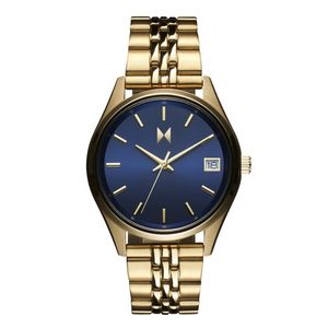 Ladies' Rise Boyfriend Gold-Tone Stainless Steel Watch, Navy Dial Product Image