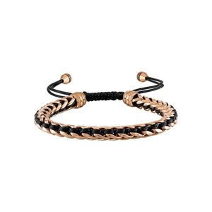 Latin GRAMMY Rose Gold-Tone Links/Black Cord Bolo Bracelet Product Image