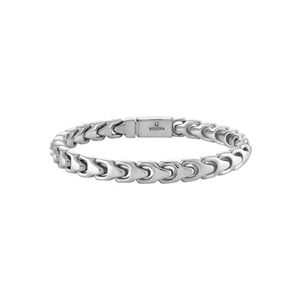 Bulova Link  8mm Silver-Tone Stainless Steel Bracelet 8.5" Product Image