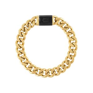Classic 10mm Curb Gold-Tone Stainless Steel Bracelet 8" Product Image
