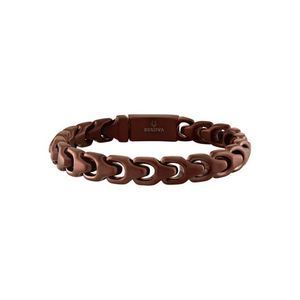 Bulova Link 8mm Chocolate Brown IP Stainless Steel Bracelet 8.5" Product Image